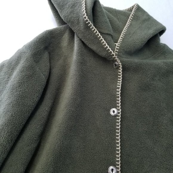 Attraction Sweater Jacket Button Front Green Long Sleeve Large - Picture 2 of 8